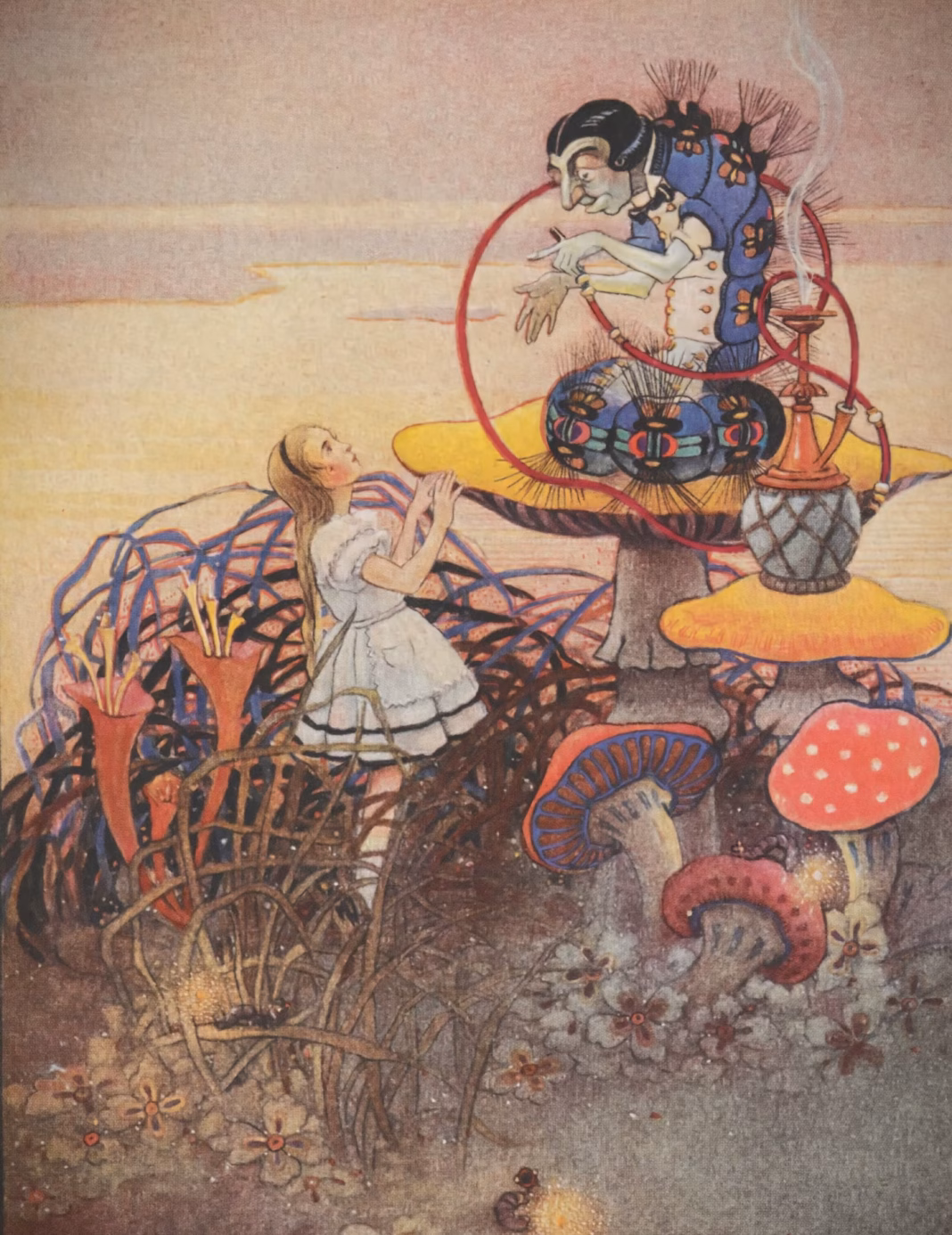 Alice’s Adventures in Wonderland by Lewis Carroll, illustrated by Gwynedd M. Hudson British Library : Alamy Stock Photo