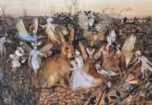 Into The Night Woods …With Moths, Bats, Mushrooms, Fairies, and Other Muses of the Season Rabbit Among the Fairies (19th century), by John Anster Fitzgerald