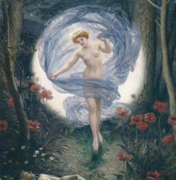 Moonlight Lover The Vision of Endymion (1902), by Edward John Poynter