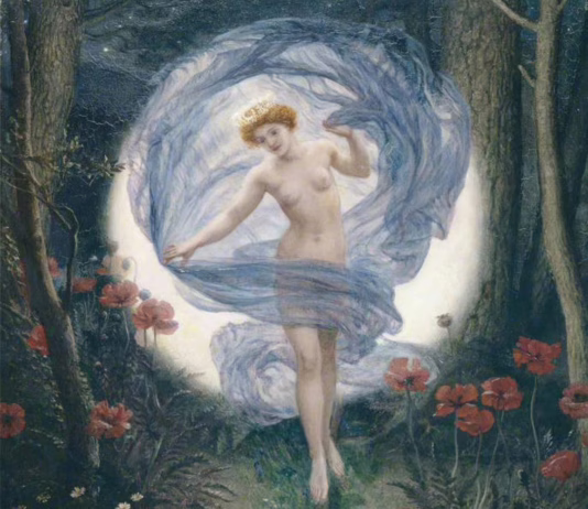Moonlight Lover The Vision of Endymion (1902), by Edward John Poynter